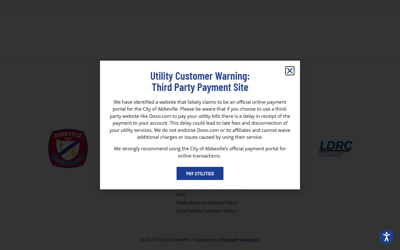 City of Abbeville official website for white pages search