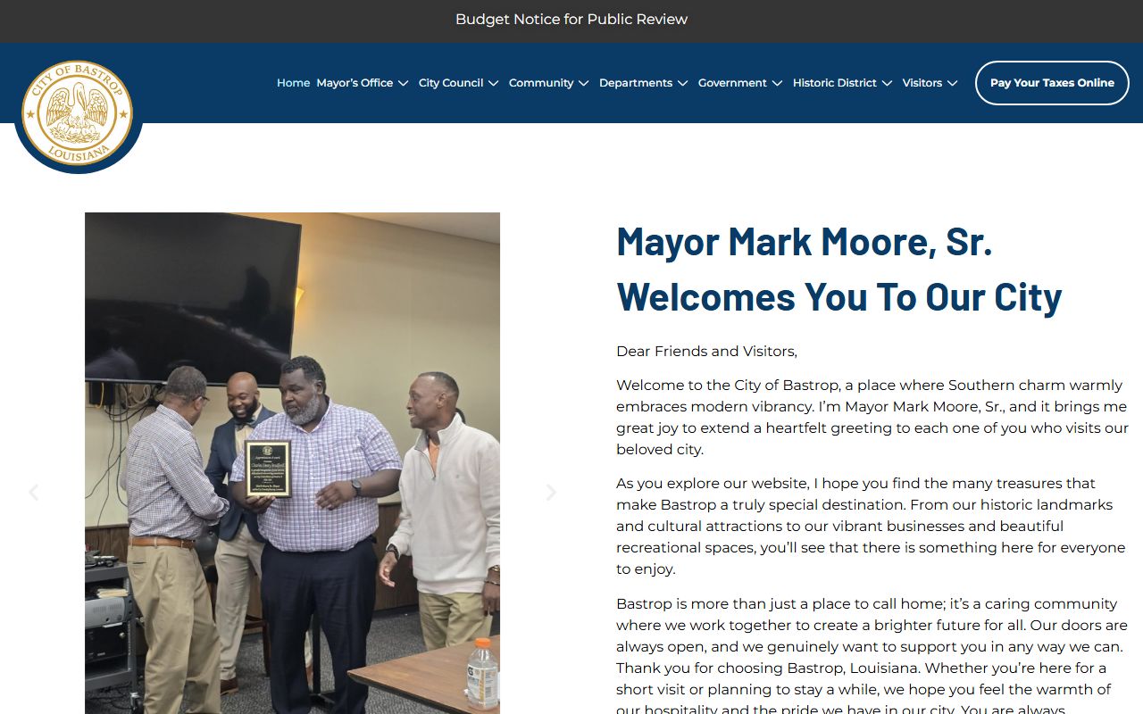 City of Bastrop official website white pages search