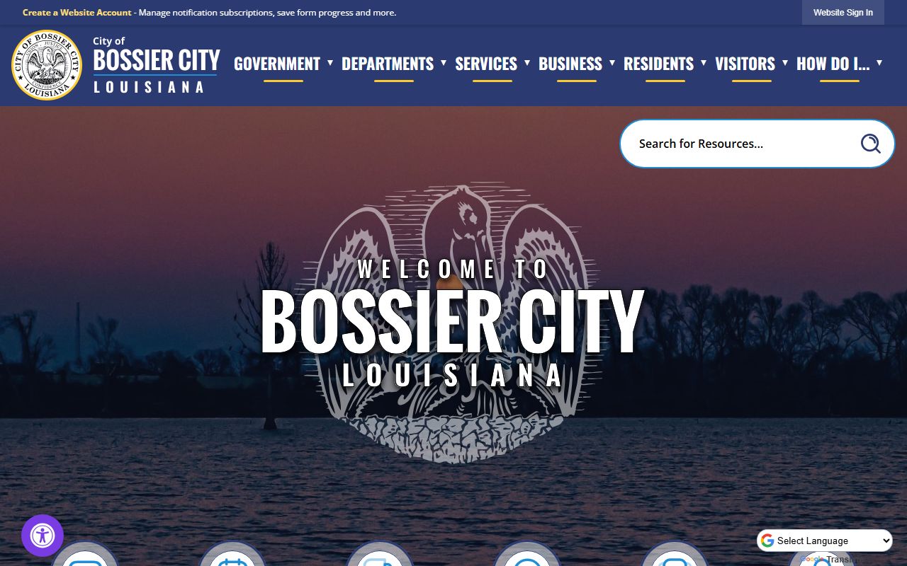 City of Bossier City official website white pages