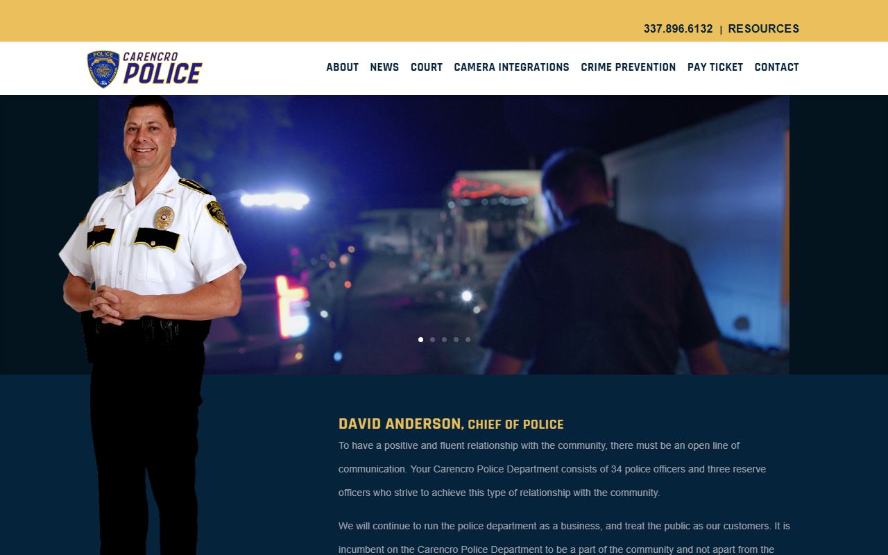 Carencro Police Department white pages records