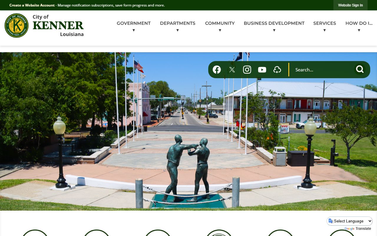 City of Kenner Louisiana white pages government website