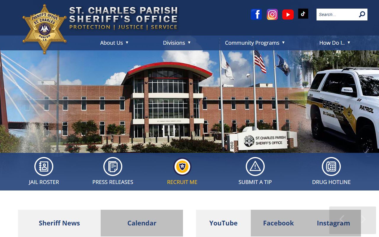 St. Charles Parish Sheriff white pages records for Luling