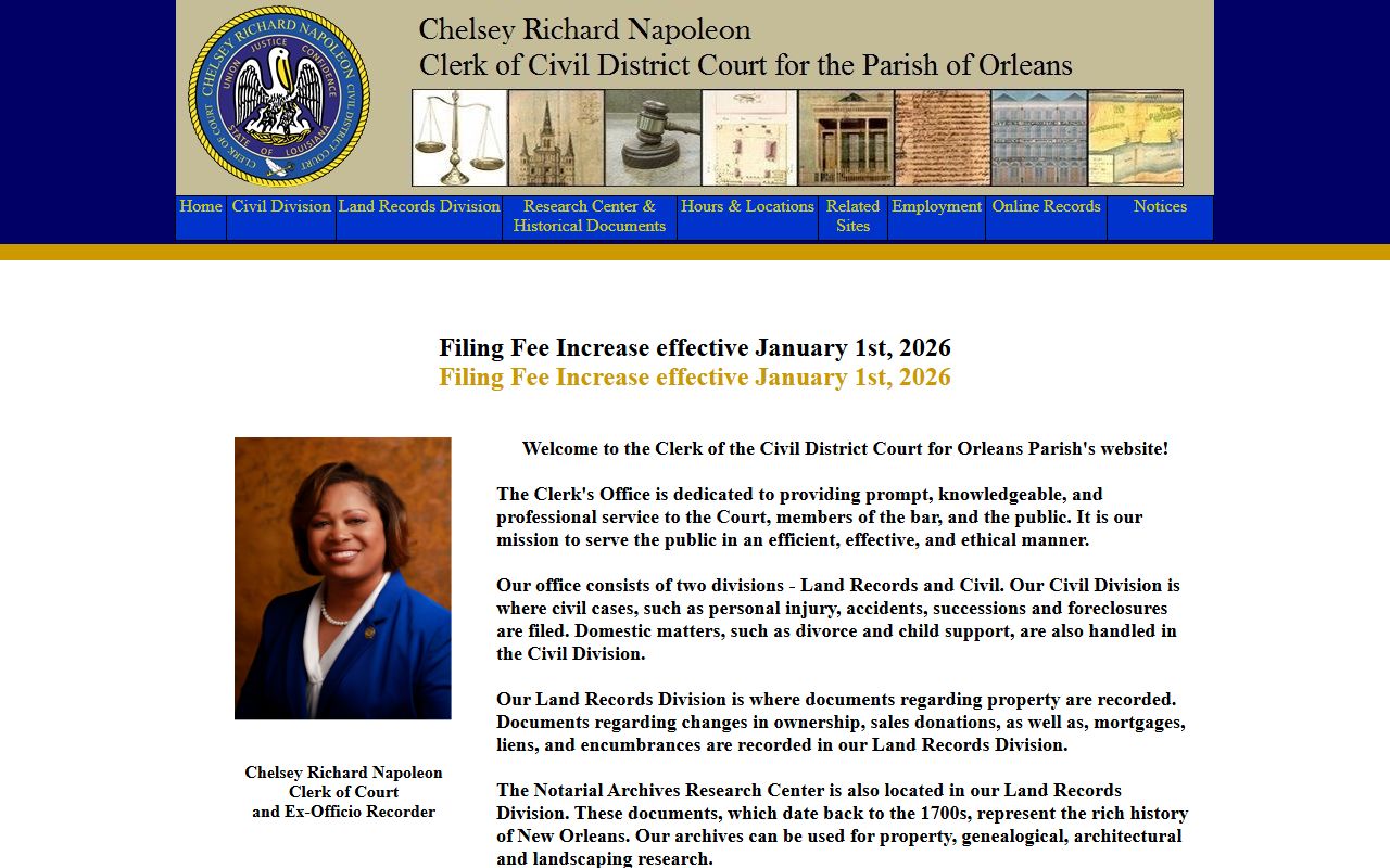 Orleans Parish civil clerk white pages records search