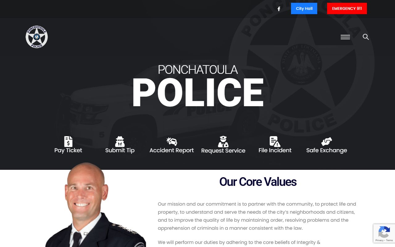 Ponchatoula Police Department white pages records