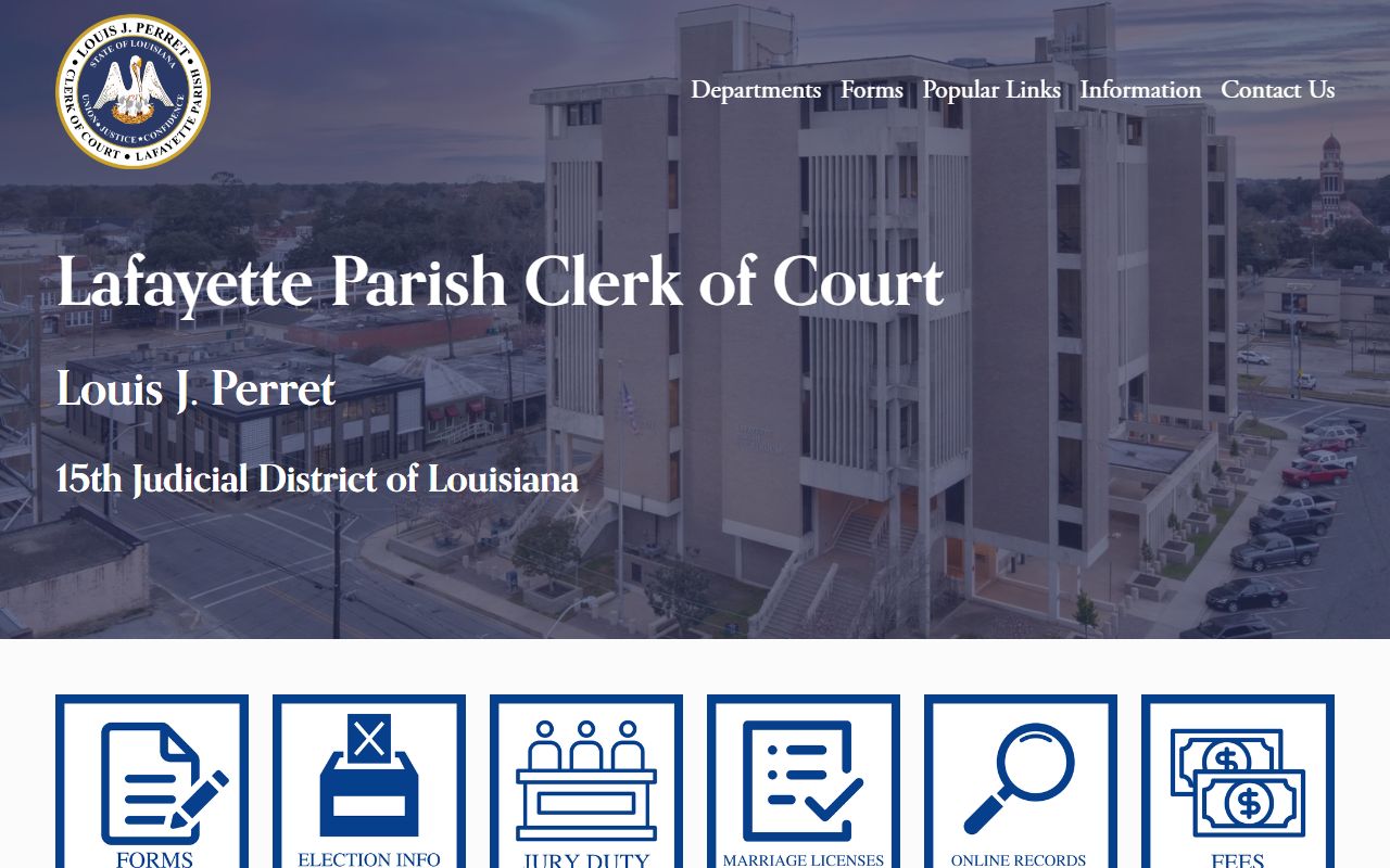Lafayette Parish Clerk of Court Scott white pages records search