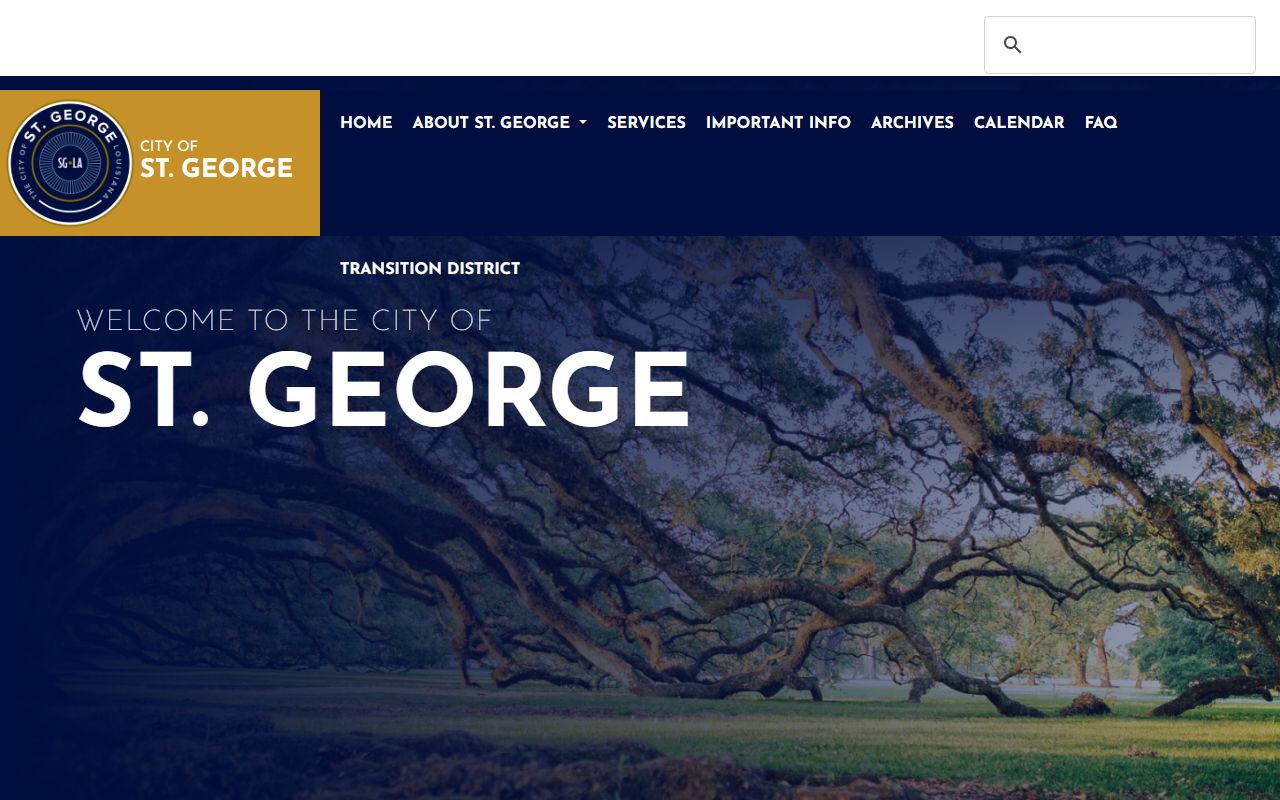 St. George Louisiana white pages city government website