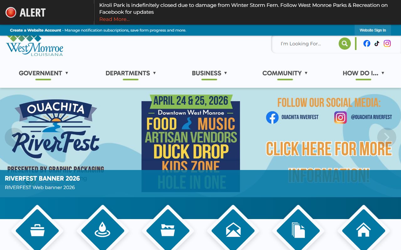 City of West Monroe website white pages search