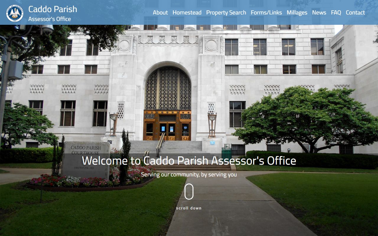 Caddo Parish Assessor property search tool for white pages lookups