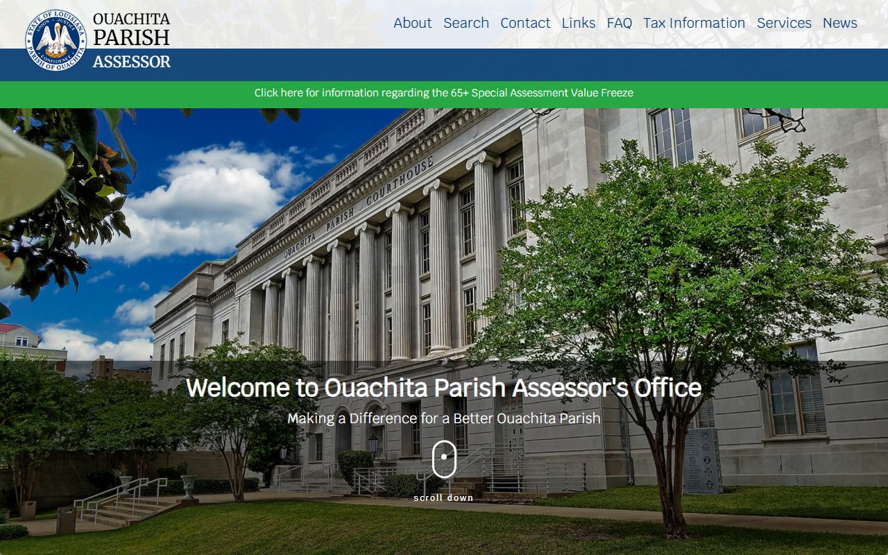 Ouachita Parish Assessor property search for white pages address lookups