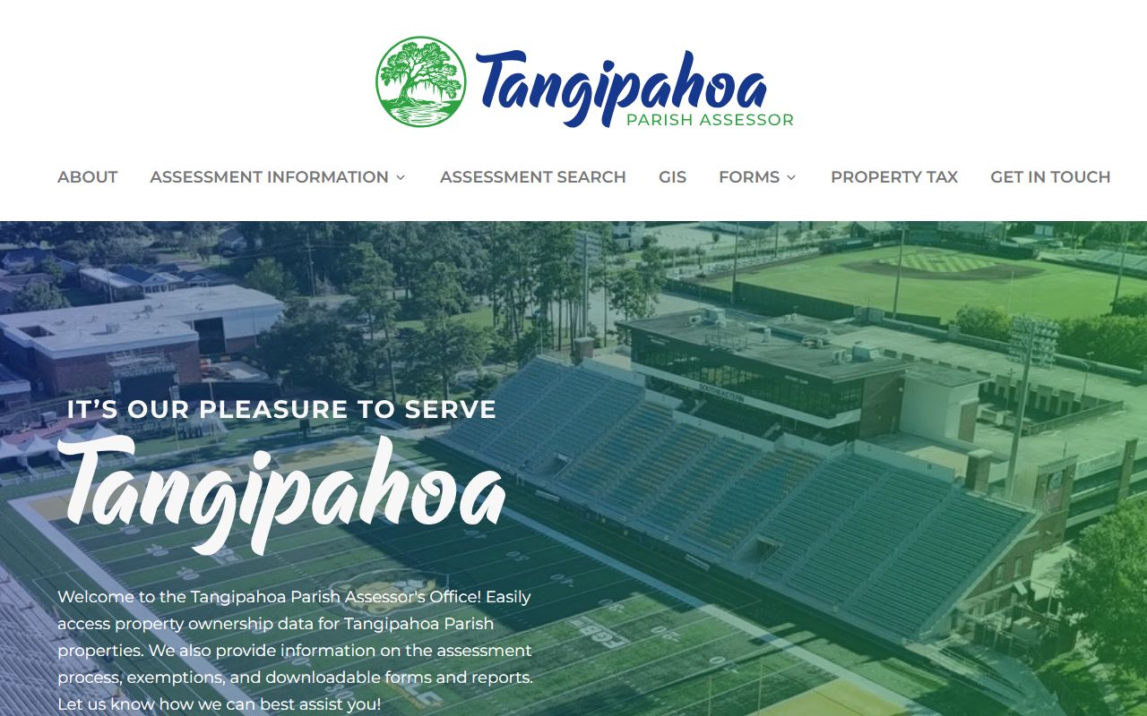 Tangipahoa Parish Assessor website for white pages property searches